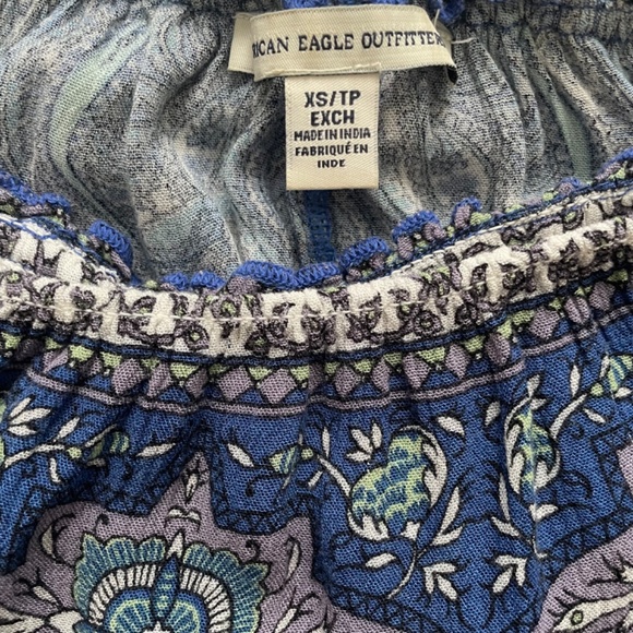 American Eagle Size XS Ruffle Hem Off-Shoulder Top - Picture 2 of 3